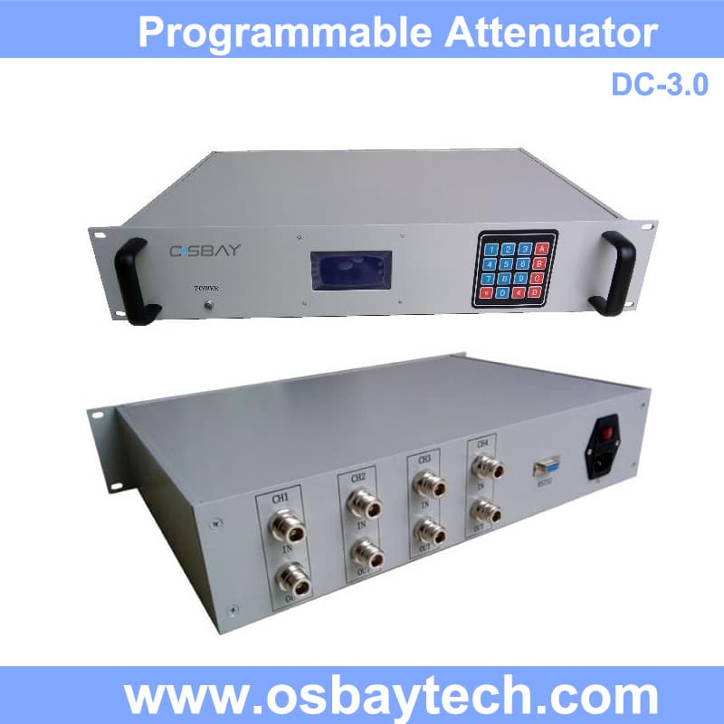 4 CH Programmable RF Signal Power impact Attenuator with LCD
